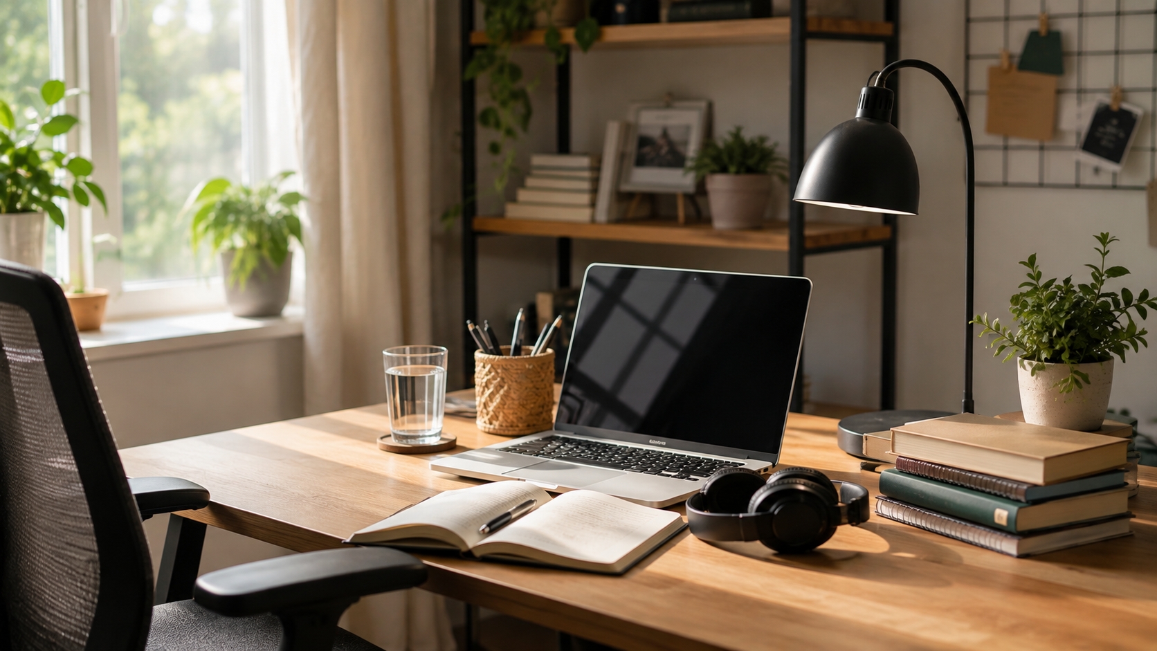 Organized home study setup for distance learning