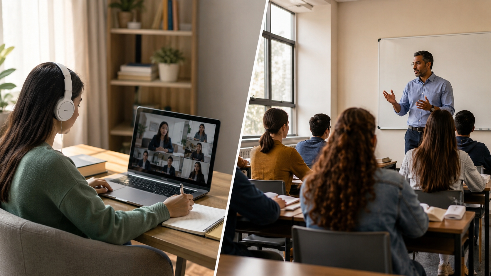 Comparison of distance learning and traditional classroom education